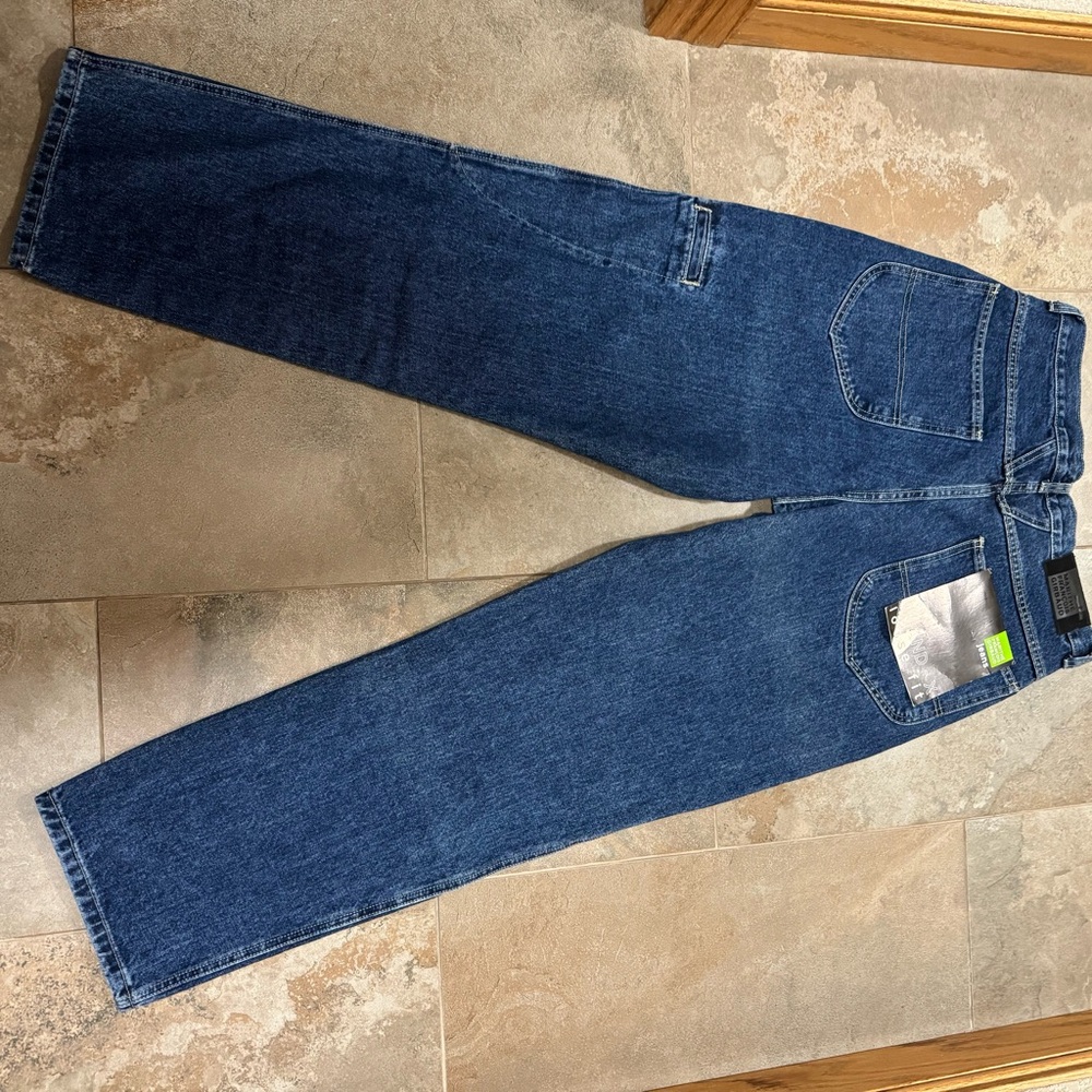 Vintage Girbaud Brand X Indigo Relaxed Y2K Jeans 32x32 Utility Strap Fit - Picture 12 of 16